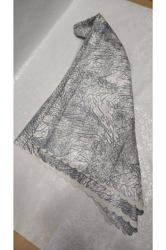 Polar Watch Pamuklu - Polyester Tay Tüyü Jakarlı Süngerli Armürlü Gri Tekli Koltuk Örtüsü 100x150 cm