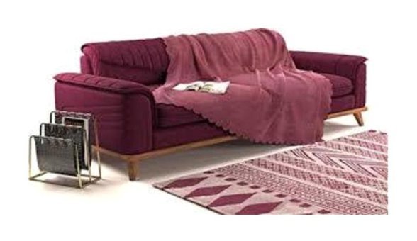 A.S.T Topdağı Tekstil Polyester Süngersiz Düz Pembe Tekli Koltuk Örtüsü 180x220 cm