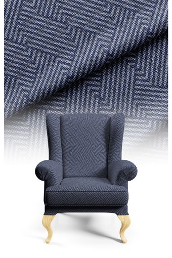 Canila Polyester Süngersiz Geometrik Desenli Lacivert Tekli Koltuk Örtüsü 100x140 cm