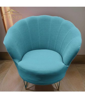 Uzhanem Papatya Pamuklu - Polyester Bürümcük-Likralı Süngerli Çiçek Desenli Giydirmeli Lastikli Yeşil Tekli Koltuk Örtüsü 83x75 cm