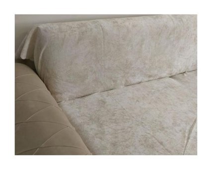 Madame Blue Polyester Süngerli Mermer Desenli Beyaz Tekli Koltuk Örtüsü 175x215 cm