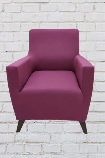 Şahane Ev Mikro Polyester Likralı Jakarlı Süngersiz Düz Giydirmeli Lastikli Gül Kurusu Tekli Koltuk Örtüsü 55x8 cm