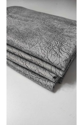 Mutlu Çeyiz Kadife Süngersiz Çizgili Gri Tekli Koltuk Örtüsü 175x210 cm