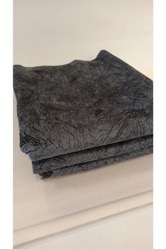 Ceyizimdekor Kadife Polar Jakarlı Süngerli Gri Üçlü Koltuk Örtüsü 175x210 cm