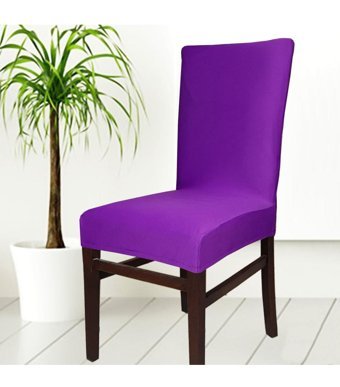 Abeltrade Polyester Süngersiz Düz Giydirmeli Lastikli Mor Altılı Koltuk Örtüsü 34x48 cm