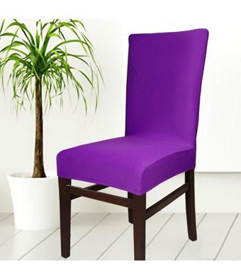 Abeltrade Polyester Süngersiz Düz Giydirmeli Lastikli Mor Altılı Koltuk Örtüsü 34x48 cm