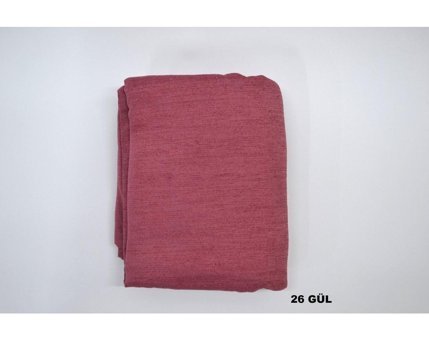 Laris 26 Pamuklu - Polyester Süngersiz Çizgili Kaymaz Pembe Tekli Koltuk Örtüsü 215x175 cm