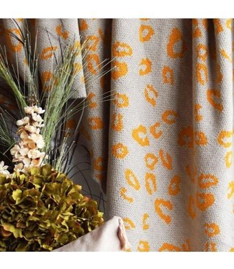 Czylife Akrilik Kanvas Püsküllü Süngersiz Armürlü Hardal Tekli Koltuk Örtüsü 130x170 cm