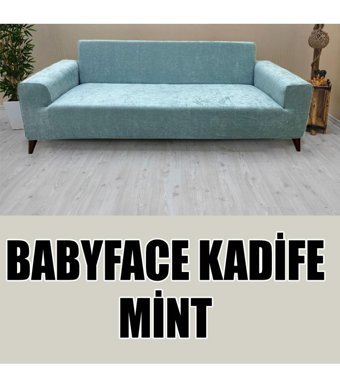 Kılıfsan Babyface Pamuklu - Polyester Süngersiz Giydirmeli Lastikli Kaymaz Bej Tekli Koltuk Örtüsü 140 cm