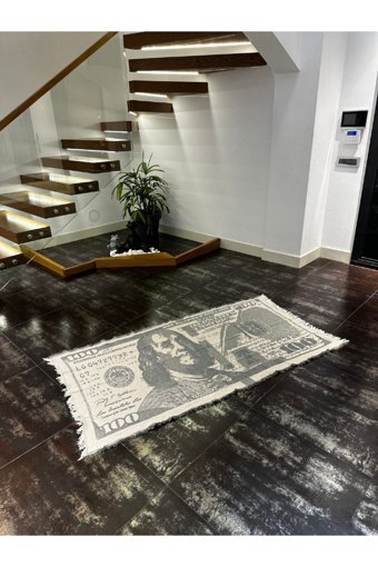 Wallhang Pamuklu Polar Püsküllü Süngersiz Geometrik Desenli Gri Tekli Koltuk Örtüsü 180x100 cm