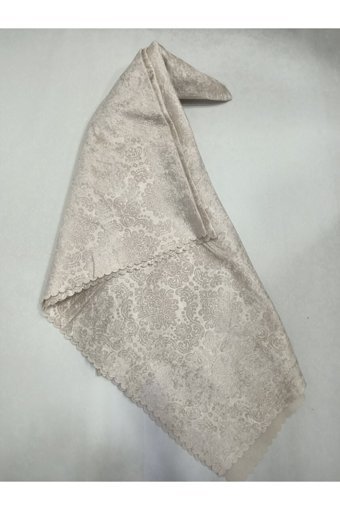 Kadife Kadife Süngerli Mermer Desenli Krem Tekli Koltuk Örtüsü 210x170 cm