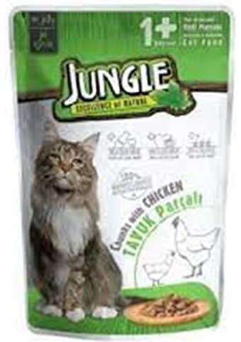 Jungle Yetişkin Tavuklu Yaş Kedi Maması 100 gr