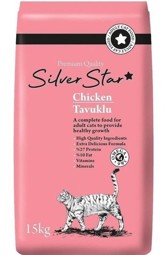 Silver Star Premium Quality Tavuk Az Tahıllı Yetişkin Kuru Kedi Maması 15 kg