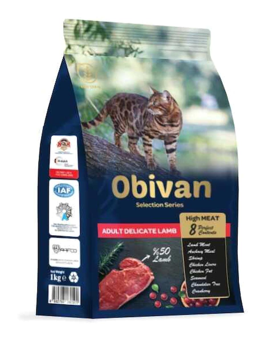 Obivan Low Grain Kuzu Etli Az Tahıllı Yetişkin Kuru Kedi Maması 10x1 kg