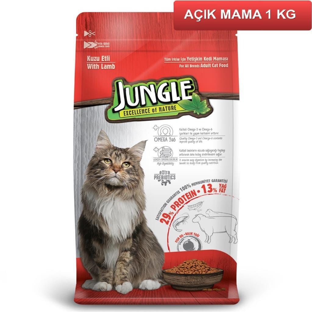 Jungle Excellence Of Nature Kuzu Etli Az Tahıllı Yetişkin Kuru Kedi Maması 1 kg