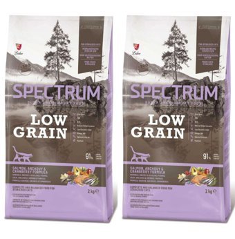 Spectrum Low Grain Somonlu Az Tahıllı Yetişkin Kuru Kedi Maması 2x2 kg