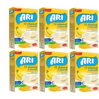 Arı 12 Vitaminli 6 Mineralli Tahıllı Muzlu Kaşık Maması 200 gr