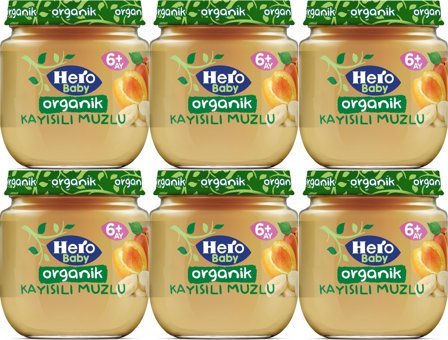 Hero Baby Organik Meyveli Kavanoz Maması 6x120 gr
