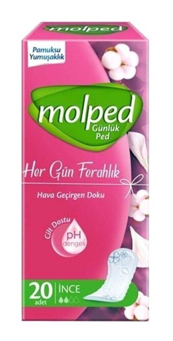 Molped Her Gün Ferahlık İnce 20'li Hijyenik Ped 1 Adet