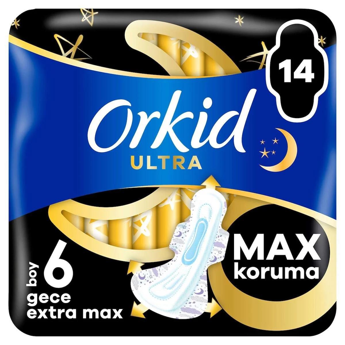Orkid Gece Ekstra Max İnce 14'lü Hijyenik Ped 1 Adet