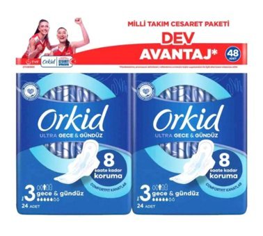 Orkid Ultra Extra İnce 24'lü Hijyenik Ped 2 Adet