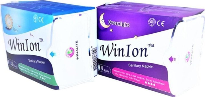 Winion Negatif Iyon İnce 8'li Hijyenik Ped 2 Adet