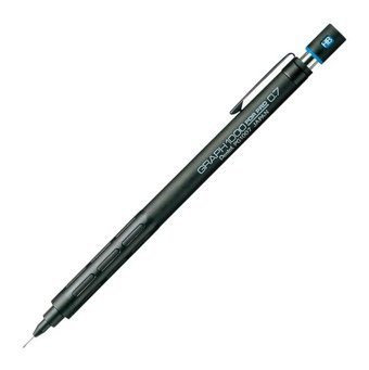 Pentel Graph 1000 Pg1007 Silgili Metal Metalik Siyah 0.7 mm Uçlu Versatil Kalem