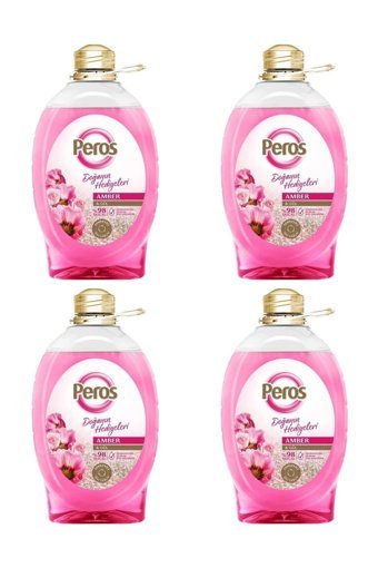 Peros Doğanın Hediyeleri Amber-Gül Alkolsüz Nemlendiricili 4'lü 3 kg Sıvı Sabun
