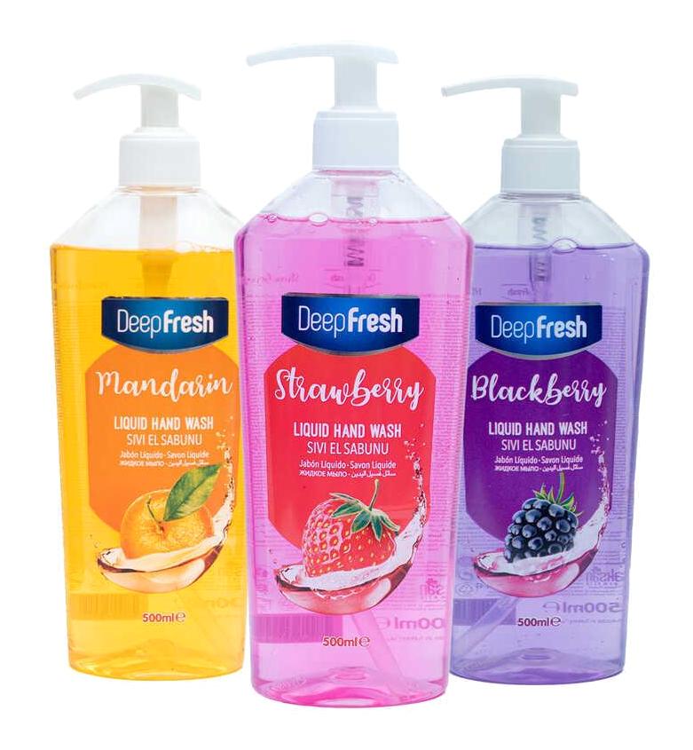 Deep Fresh Karışık Antibakteriyel Nemlendiricili Vegan Köpük 3'lü 500 ml Sıvı Sabun