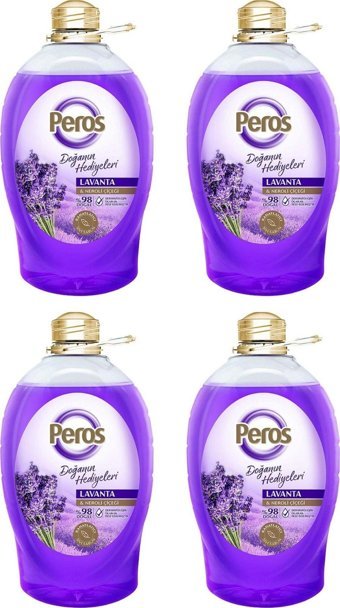 Peros Doğanın Hediyeleri Lavanta-Neroli Çiçeği Alkolsüz 4'lü 3 kg Sıvı Sabun