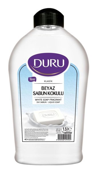 Duru Klasik Beyaz Sabunlu Nemlendiricili Vegan 1.5 lt Sıvı Sabun
