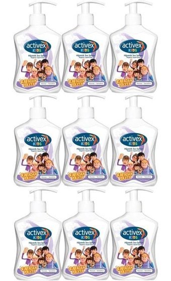 Activex Rafadan Tayfa Karışık Antibakteriyel Nemlendiricili Parabensiz 9'lu 300 ml Sıvı Sabun