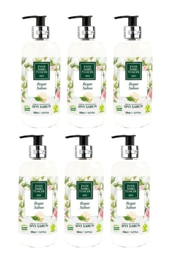 Eyüp Sabri Tuncer 1923 Beyaz Sabunlu Alkolsüz Antibakteriyel Organik Nemlendiricili Parabensiz Vegan 6'lı 500 ml Sıvı Sabun