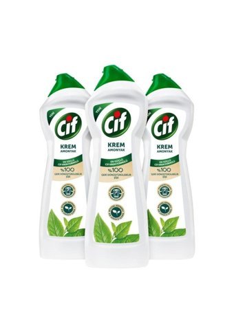 Cif Krem Amonyaklı Yüzey Temizleyici 3x750 ml