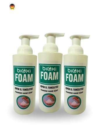 Bioxi Foam Antibakteriyel Antibakteriyel Organik Parabensiz Vegan Köpük 3'lü 500 ml Sıvı Sabun