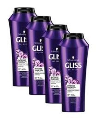 Gliss Intense Therapy Onarıcı Düz Saçlar İçin Kremsiz Şampuan Unisex Şampuanı 4x500 ml