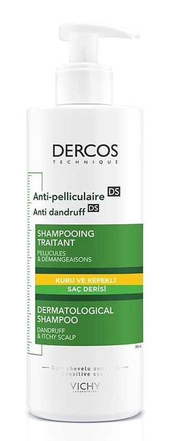 Vichy Dercos Kepek Karşıtı Kuru Düz Saçlar İçin Parabensiz Kremsiz Şampuan Unisex Şampuanı