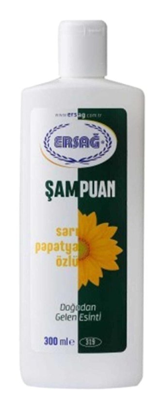 Ersağ Doğadan Gelen Esinti Onarıcı Düz Saçlar İçin Papatya Özlü Kremsiz Şampuan Unisex Şampuanı 300 ml