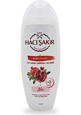 Hacı Şakir Koruyucu Arındırıcı Düz Saçlar İçin Parabensiz Kremsiz Şampuan 2 si Bir Arada Unisex Şampuanı 500 ml