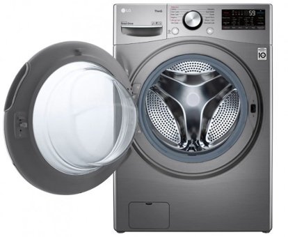 LG F0L9DGP2S 14 kg 1200 Devir E Enerji Sınıfı Buharlı Gri Kurutmalı Solo Çamaşır Makinesi