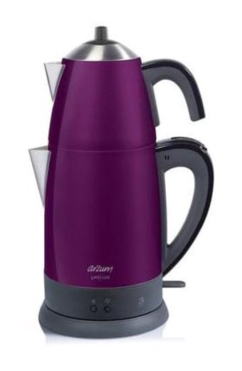 Arzum AR 3055 Çelik Demlikli 1800 W Çelik Gövdeli Mürdüm Çay Makinesi