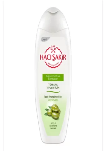 Hacı Şakir Yenileyici Arındırıcı Düz Saçlar İçin Zeytinyağlı Parabensiz Kremsiz Şampuan 2 si Bir Arada Unisex Şampuanı 500 ml