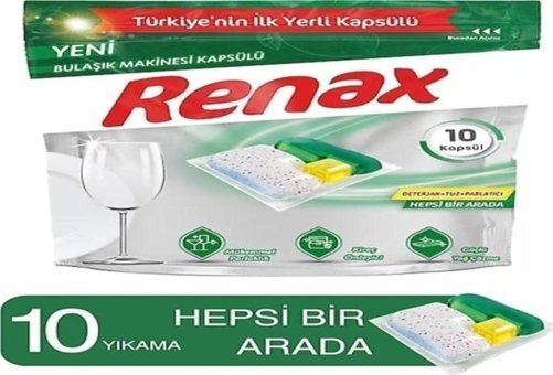 Renax Tablet Bulaşık Makinesi Deterjanı 10x10 Adet