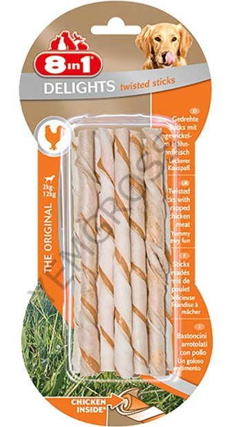 8in1 Delights Tavuk Tüm Irklar Yetişkin Köpek Ödül Çubuğu 55 gr