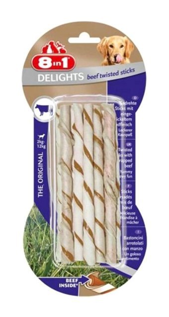8in1 Delights Bones Biftek Tüm Irklar Yetişkin Köpek Ödül Çubuğu 55 gr