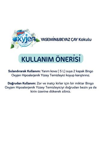 Bingo Oxyjen Beyaz Çay ve Yasemin Kokulu Yüzey Temizleyici 5 lt