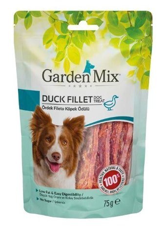 Garden Mix Düşük Yağlı Şekersiz Ördek Tüm Irklar Yavru-Yetişkin Köpek Ödül Maması 75 gr