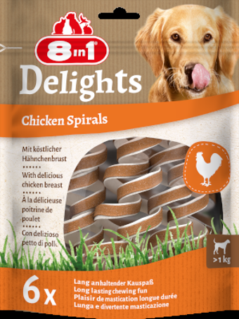 8in1 Delights Tavuk Tüm Irklar Yetişkin Köpek Ödül Çubuğu 60 gr