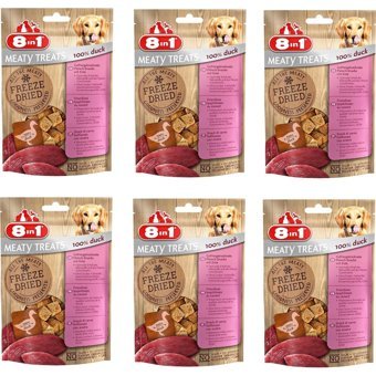 8in1 Freeze Dried Ördek Tüm Irklar Yetişkin Köpek Ödül Maması 6x50 gr