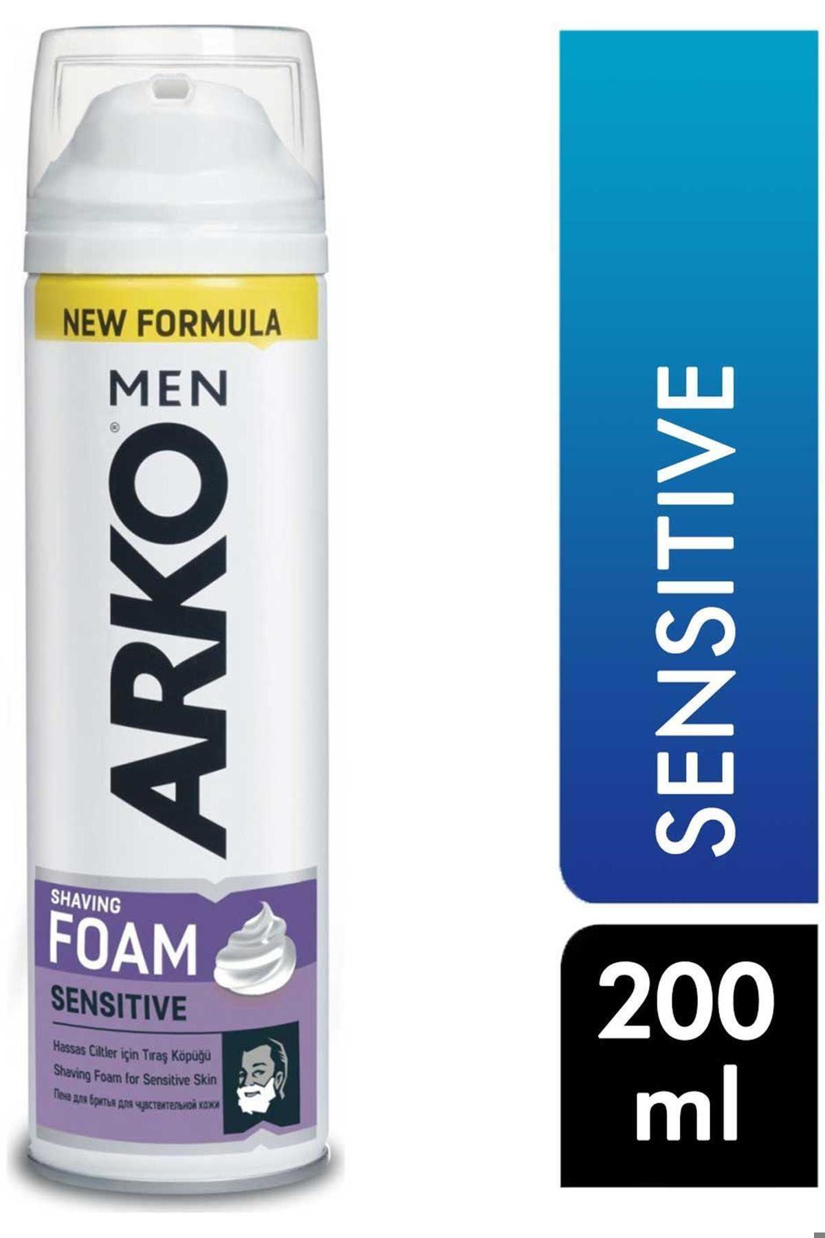 Arko Men Sensitive Hassas Ciltler İçin Seyahat Boyu Tıraş Köpüğü 200 ml